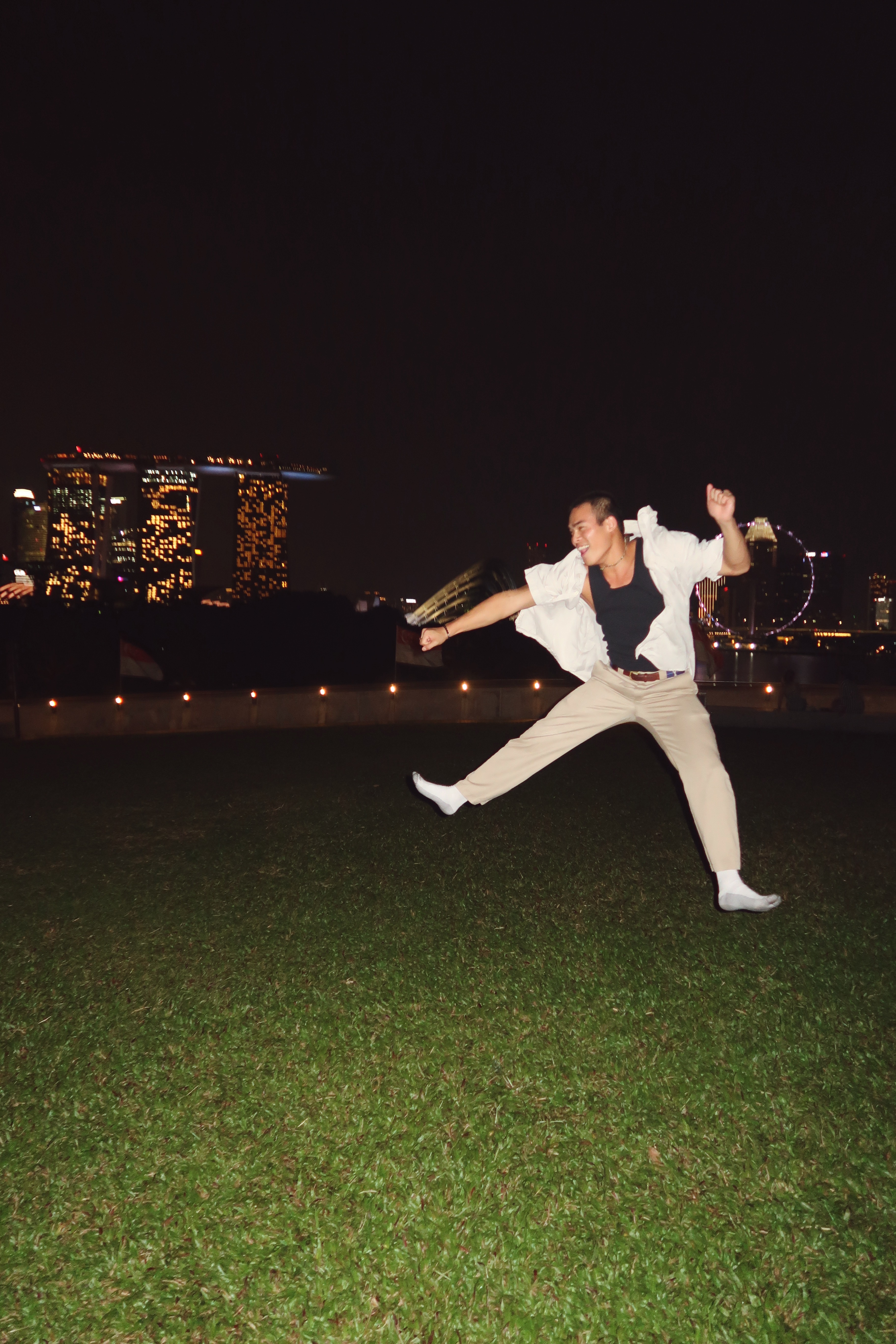 Photo of me jumping in Singapore